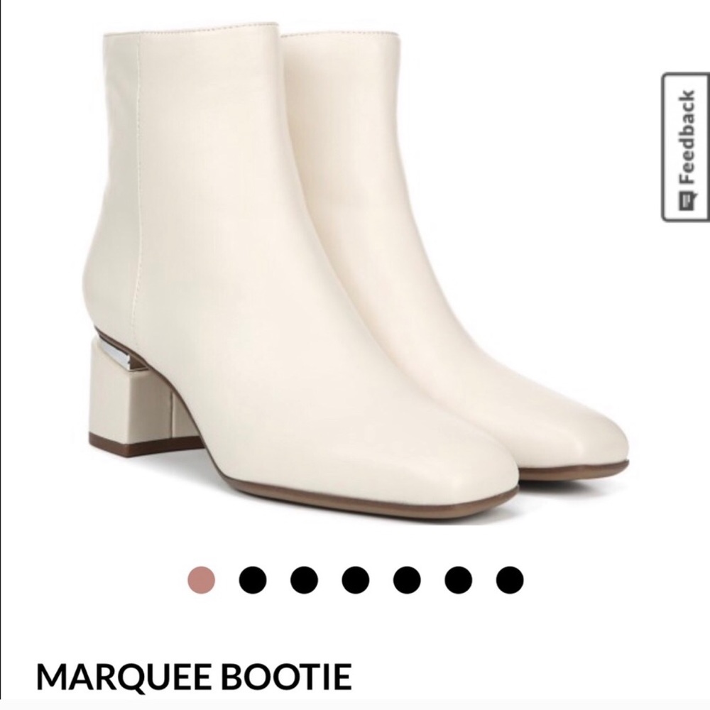 Franco Sarto Jacoby White square toe boots